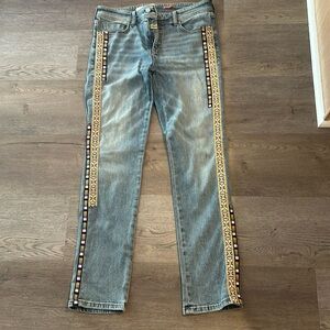 Pilcro jeans style slim boyfriend crop